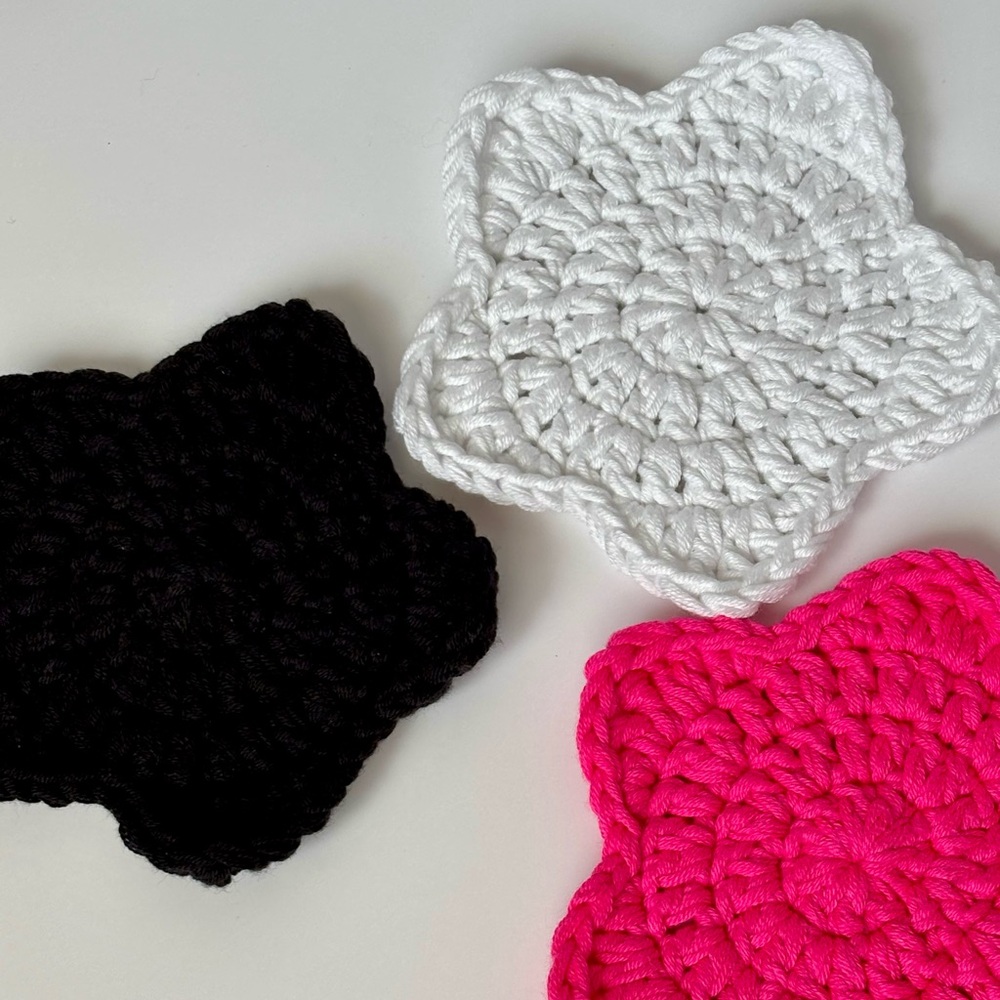 Crochet Star Coasters Set - Picture 2 of 5
